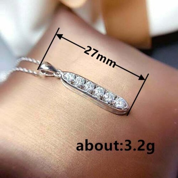 💕   Korean Style Round Cubic Zirconia Necklace For Women, FB16FA1017 - Picture 5 of 5